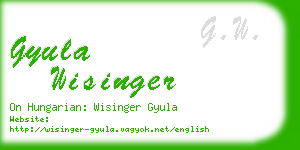 gyula wisinger business card